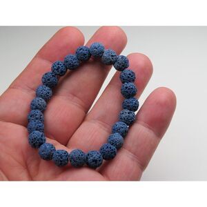 Natural Stone Lava Rock Diffuser Bracelet Elastic Yoga Agate Beads Brace…